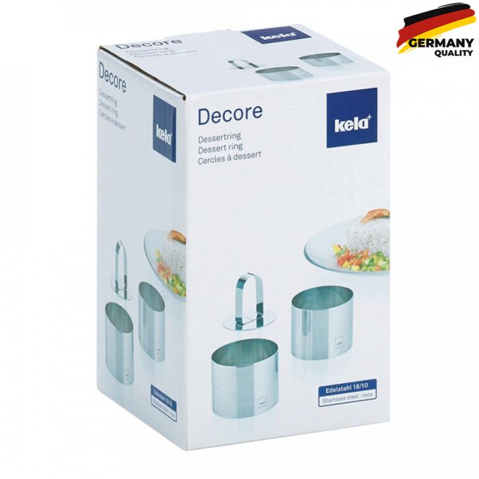 Набір форм-кілець для десертів із пресом KELA Decore 7,5 см 2 шт. (10781)