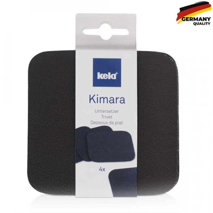 Підставки під чашку KELA Kimara 10х10 см 4 шт коричневі (12092)