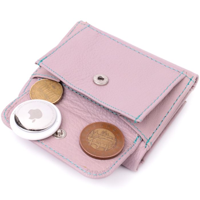 Компактний жіночий гаманець із натуральної шкіри ST Leather 19503 ліловий