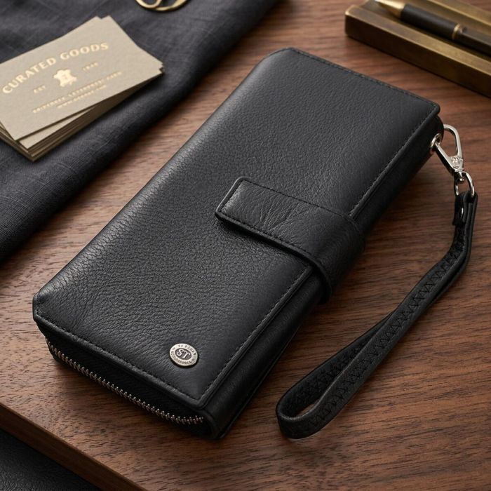 Кошелек-клатч унисекс из натуральной кожи ST Leather 19432 черный