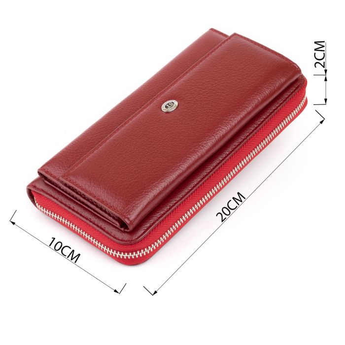 Кошелек кожаный женский ST Leather 19293 бордовый