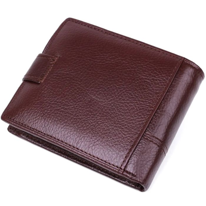 Гаманець чоловічий з вбудованою візитницею шкіряний TAILIAN 19007 коричневий
