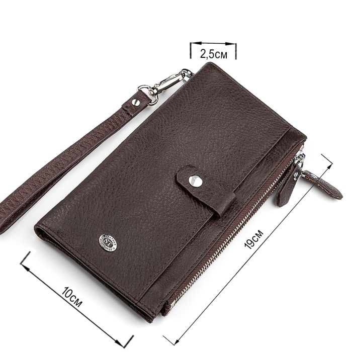 Гаманець ST Leather 18382 (ST420) з натуральної шкіри коричневий