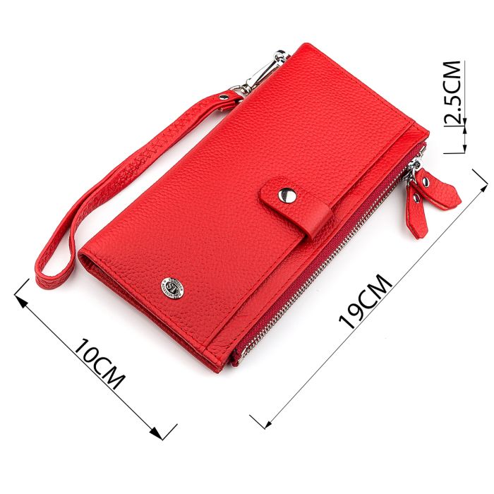 Кошелек женский ST Leather 18381 (ST420) многофункциональный красный