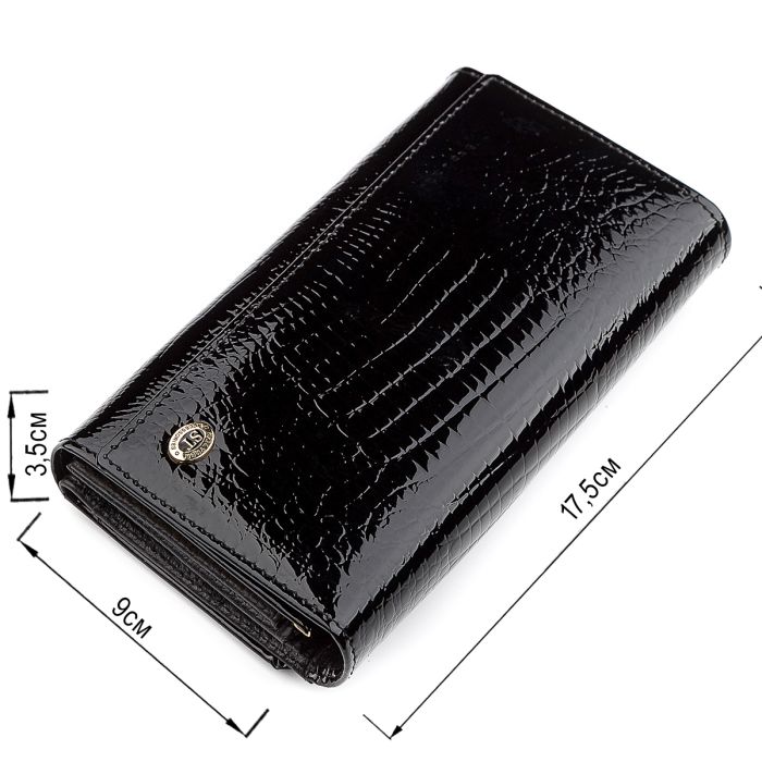 Кошелек женский ST Leather 18433 (S9001A) надежный черный