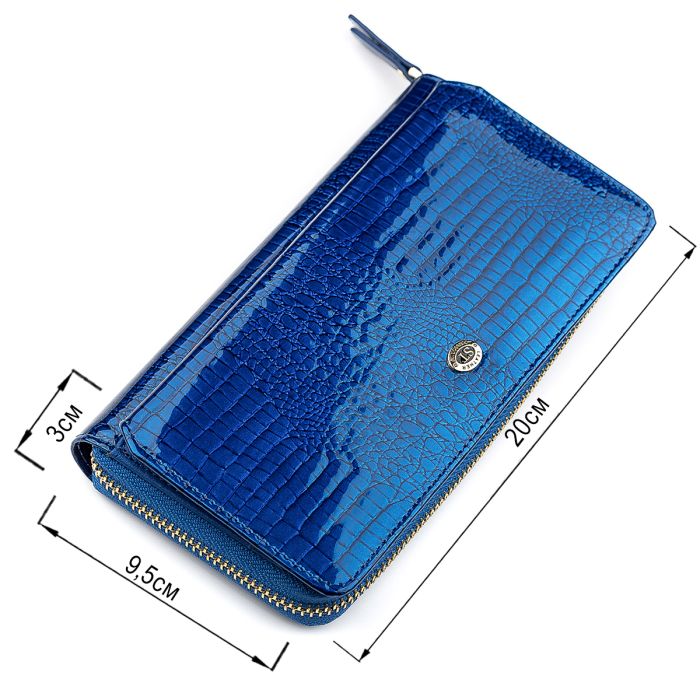 Гаманець жіночий ST Leather 18435 (S7001A) лакований синій