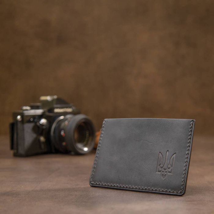 Кожаная обложка для пенсионного удостоверения Grande Pelle 11506 черный