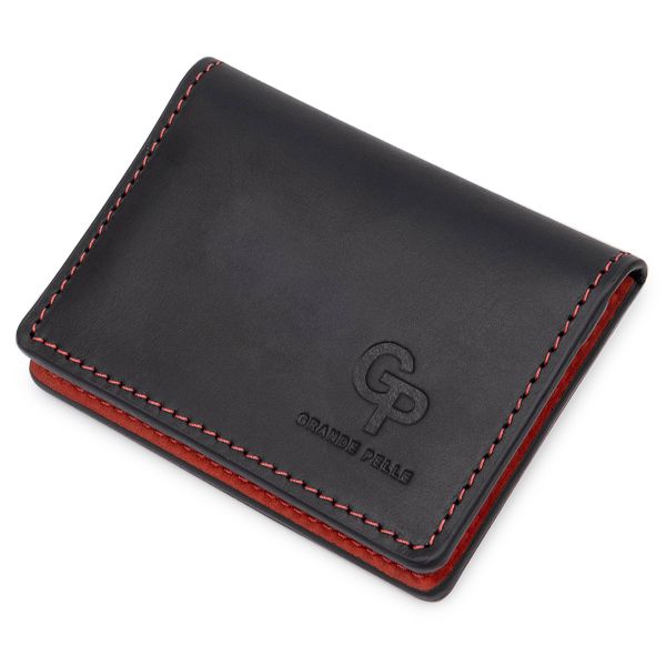 Шкіряна вінтажна обкладинка для прав Grande Pelle 11535 чорний