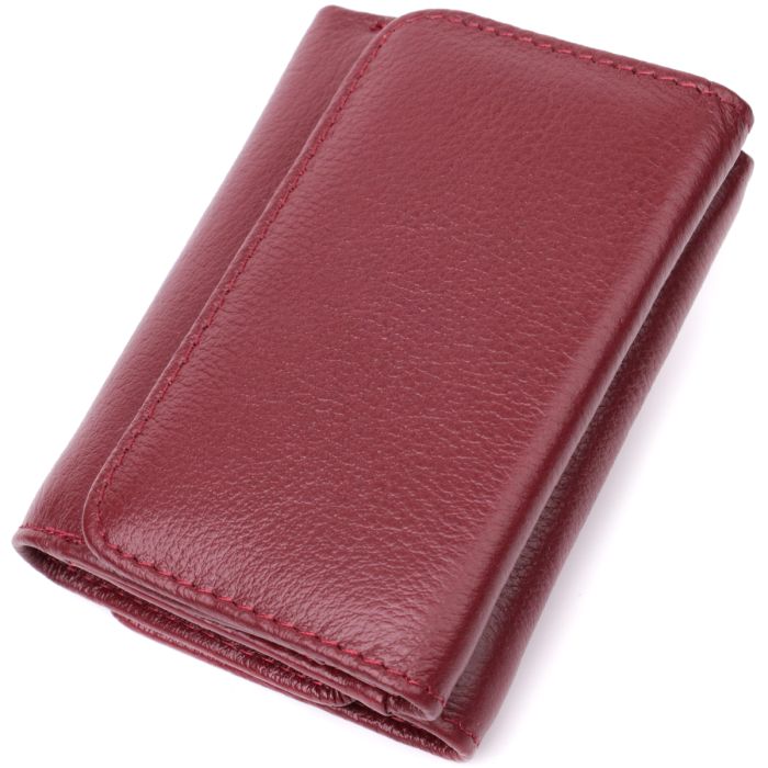 Шкіряний цікавий гаманець для жінок ST Leather 22507 бордовий