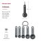 Набір мірних ложок KitchenAid Coreline, 5 шт, сірий (KQG057OHCGG)