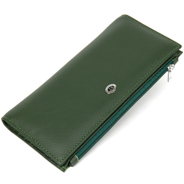 Красивий жіночий шкіряний гаманець ST Leather 19377 зелений