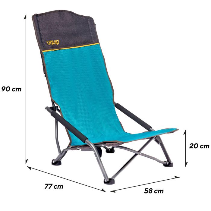 Крісло розкладне Uquip Sandy XL Blue/Grey (244030)