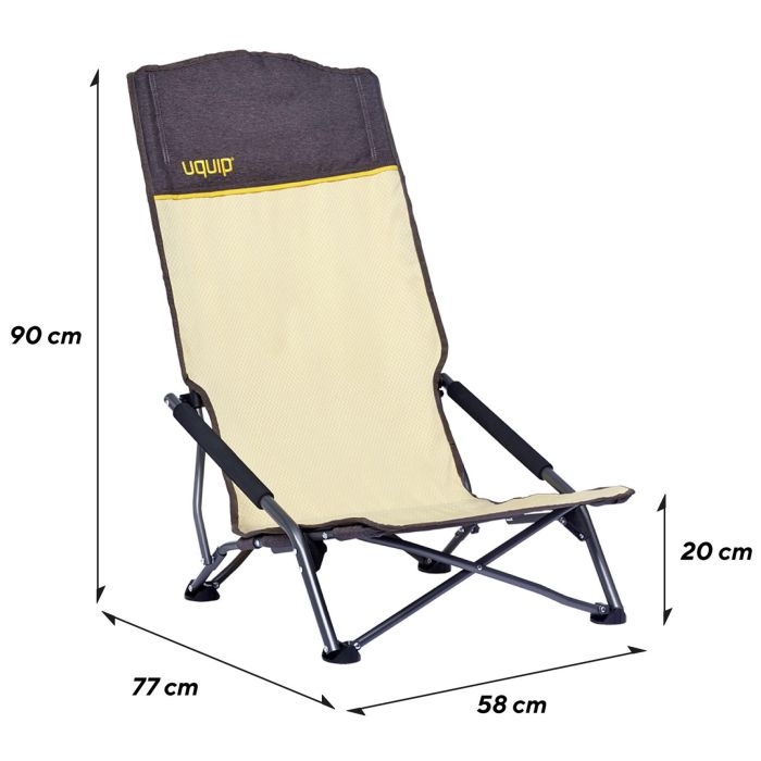 Крісло розкладне Uquip Sandy XL Sand/Grey (244043)