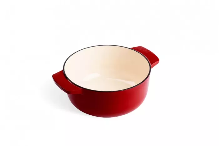 Каструля чавунна з кришкою KitchenAid 22 см 3,3 л червона (CC006057-001)