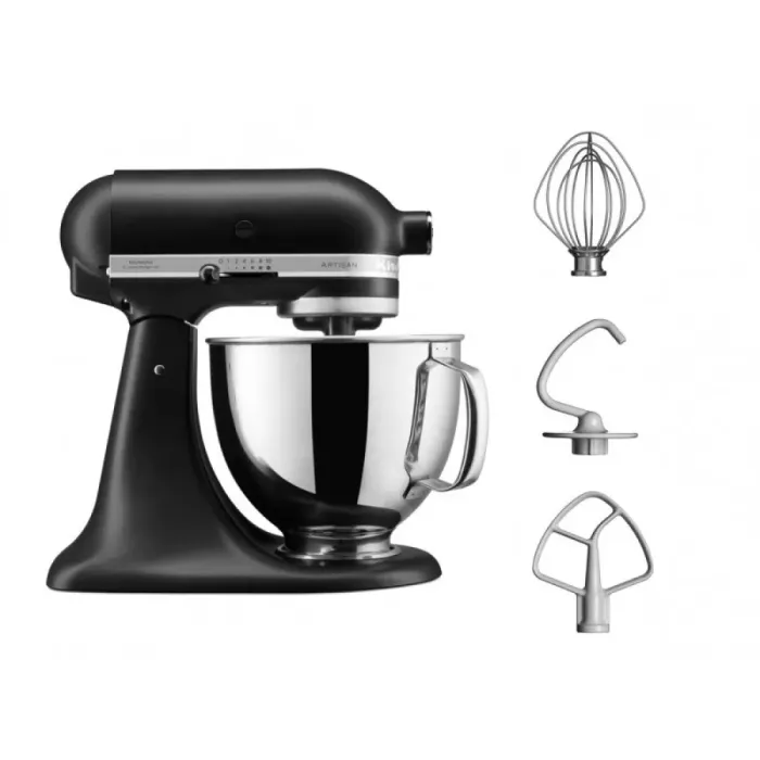 Кухонна машина KitchenAid Artisan 4,8 л 5KSM125EBM з відкидним блоком матовий чорний
