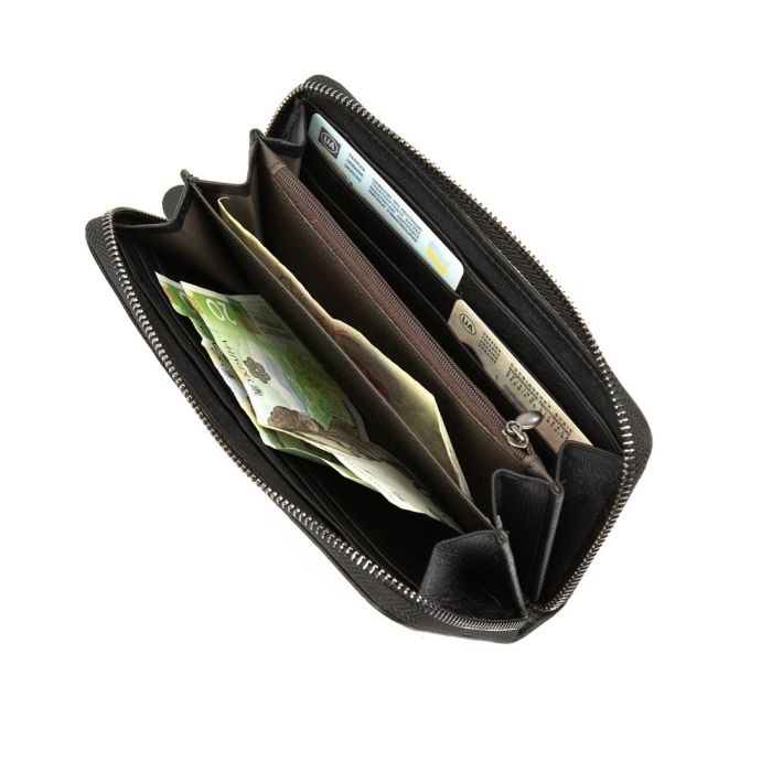 Клатч шкіряний плетений Tiding Bag M39-9001-2A чорний