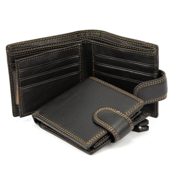 Портмоне коричневое винтажное Tiding Bag M39-FA26-5DB