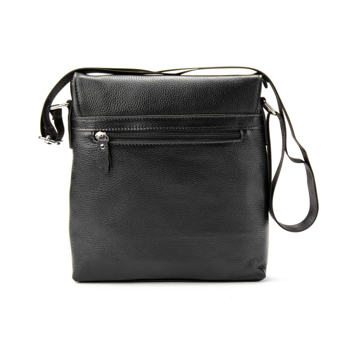 Мессенджер черный с клапаном Tiding Bag M56-17195A