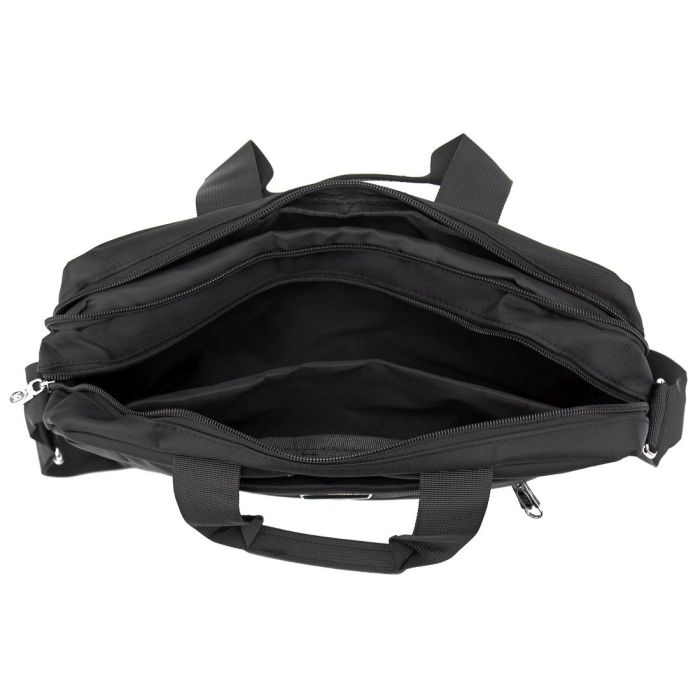 Сумка-портфель мужская текстильная для ноутбука 13'' и документов Tiding Bag M56-3812A черная