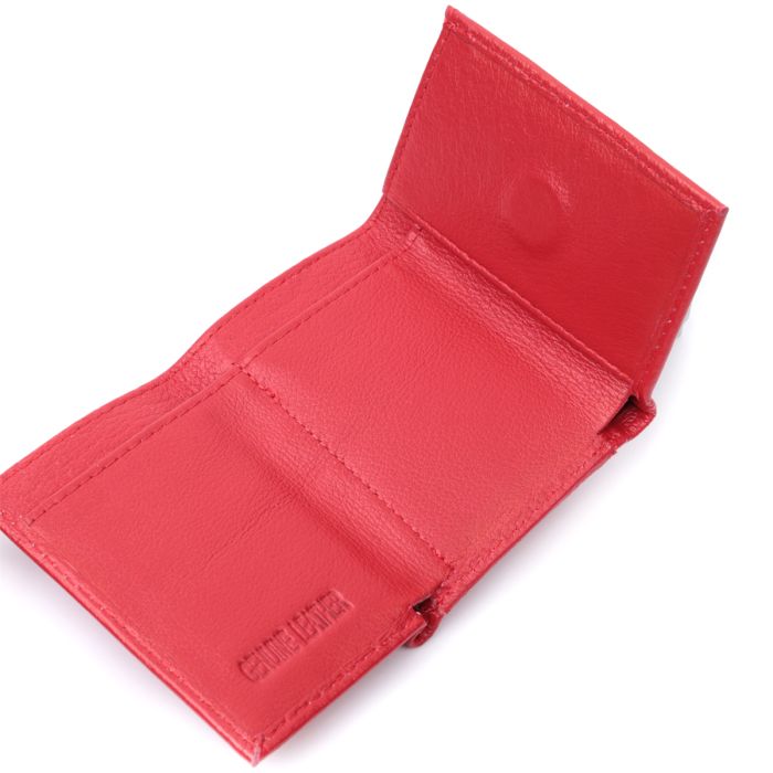 Маленький зручний гаманець з монетницею із натуральної шкіри ST Leather 22741 червоний