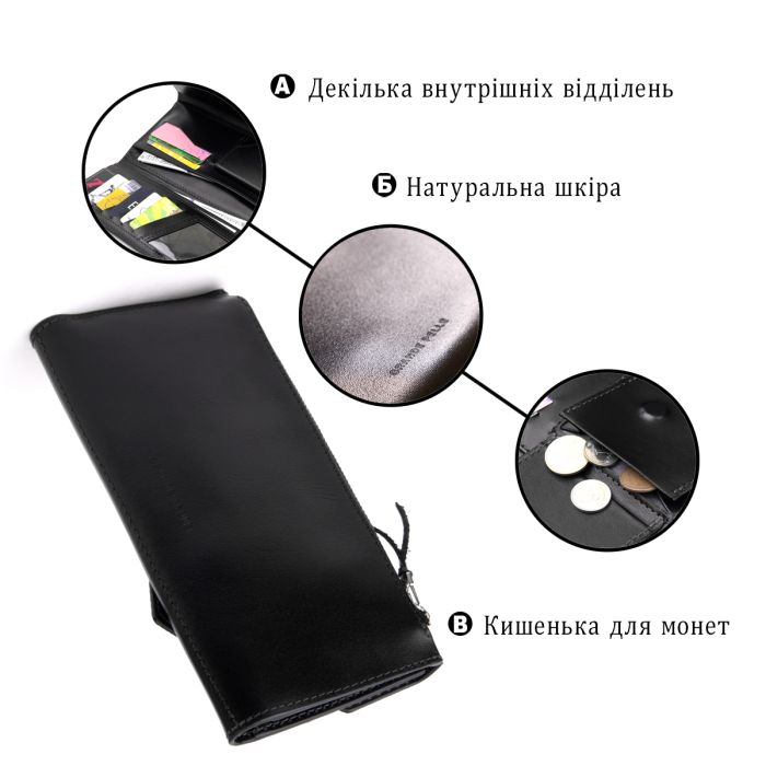 Многофункциональный клатч 11337 Grande Pelle черный