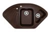Кухонна мийка Adamant CONSENSUS mokko 1045x575x190 мм, кутова з крилом