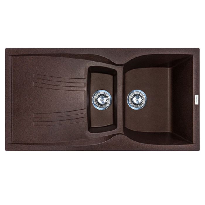 Кухонна мийка Adamant NEW LINE PLUS mokko 975x495x235 мм, з крилом