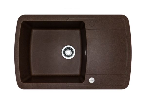 Кухонна мийка Adamant OPTIMAKS mokko 775x495x200 мм, з крилом