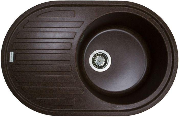 Кухонна мийка Adamant ELLIPSIS mokko 765x495x200 мм, з крилом