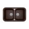 Кухонна мийка Adamant TWINS mokko 765x470x190 мм, 2 повнорозмірні чаші