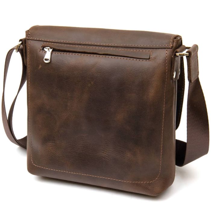Чоловіча сумка-месенджер Grande Pelle 11432 коричневий