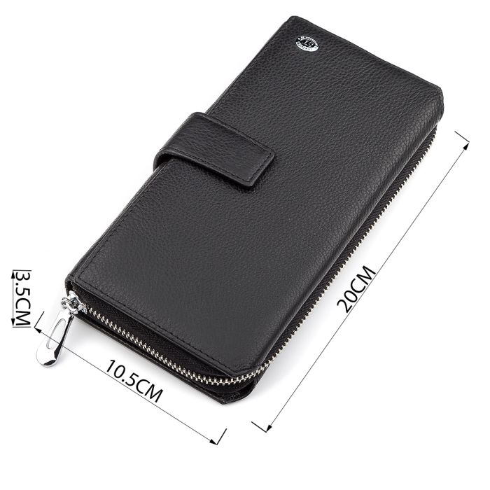 Чоловічий гаманець ST Leather 18453 (ST128) стильний чорний
