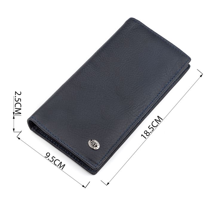 Чоловічий купюрник ST Leather 18370 (ST148) дуже зручний синій