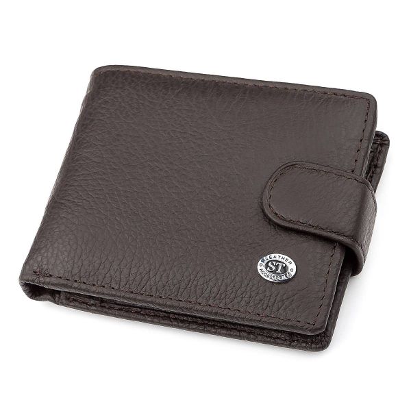 Men's wallet ST Leather 18317 (ST114) made of brown genuine leather