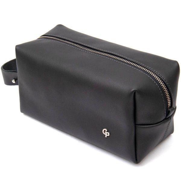 Чоловічий матовий шкіряний несессер Grande Pelle 11508 чорний