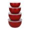 Набір мисок з кришками KitchenAid Universal, 4 шт, 355/591/828/1065 мл, червоний (KQG176OSERE)