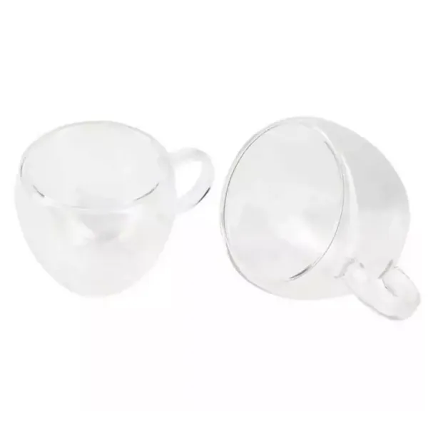 Набір склянних чашок Bergner Coffee & tea lovers 100 мл 2 шт (BG-20114-MM)