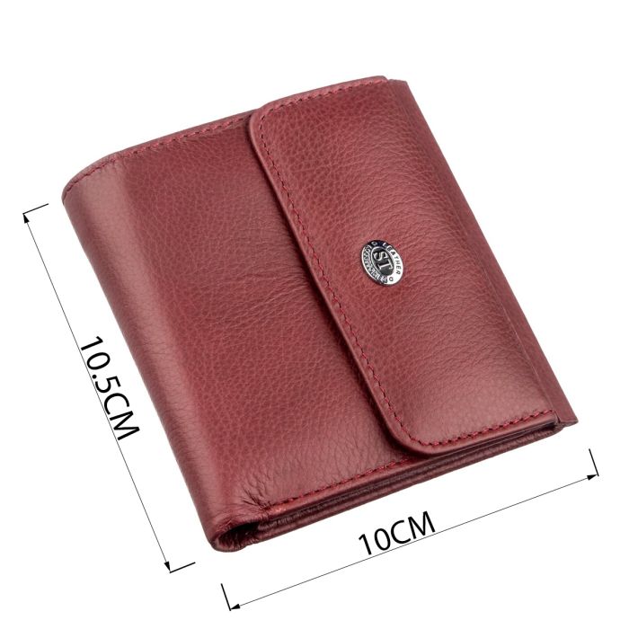 Небольшой женский кошелек с монетницей ST Leather 18920 бордовый