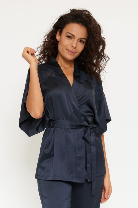 Жіночий халат LingaDore 4220KM темно-синій