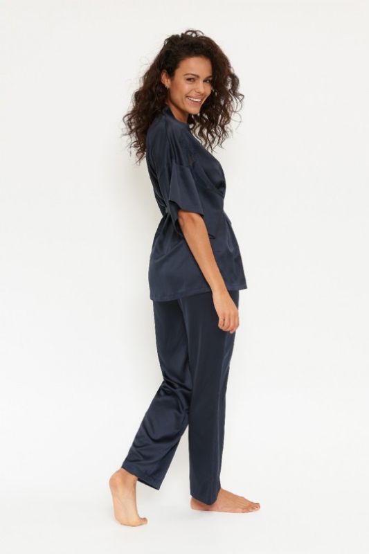 Жіночий халат LingaDore 4220KM темно-синій