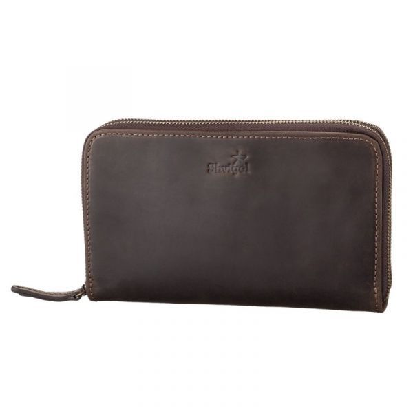 Чоловічий клатч SHVIGEL 11083 шкіряний коричневий