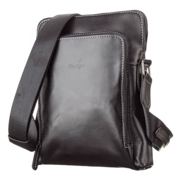 Сумка чоловіча SHVIGEL 11101 шкіряна чорна
