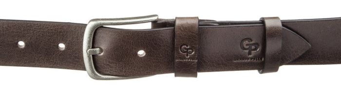 Ремінь чоловічий з круглою пряжкою Grande Pelle 11271