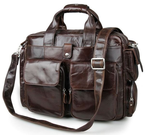 Сумка чоловіча 14370 Vintage коричнева
