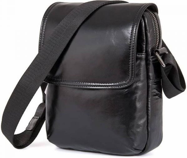 Сумка мужская 14470 кожаная Vintage черная