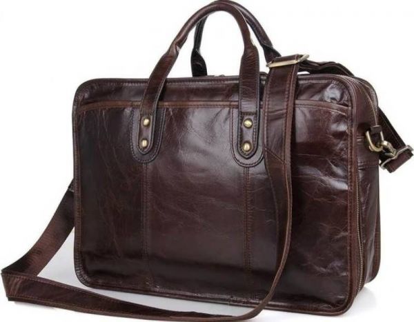 Сумка 14539 із натуральної шкіри Vintage коричнева