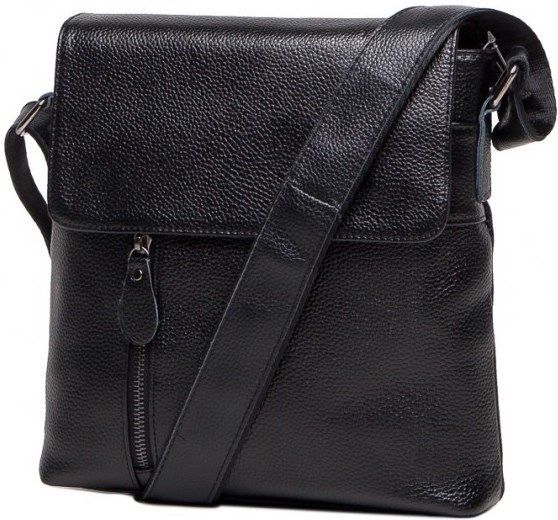 Сумка месенджер 14576 шкіряна Vintage чорна