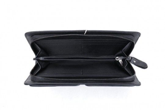 14656 Vintage Men's Clutch Bag with Hand Strap Black