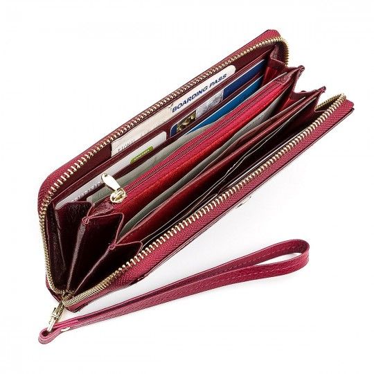 Кошелек женский ST Leather 18400 (S4001A) Кожаный бордовый