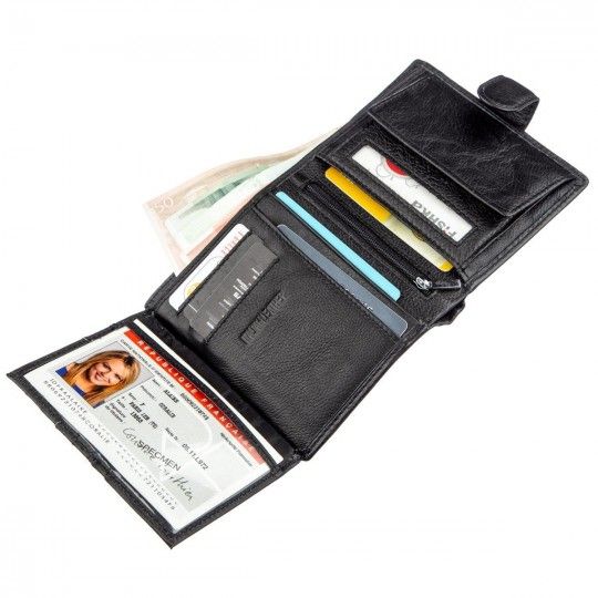 Небольшой кожаный кошелек ST Leather 18832 черный